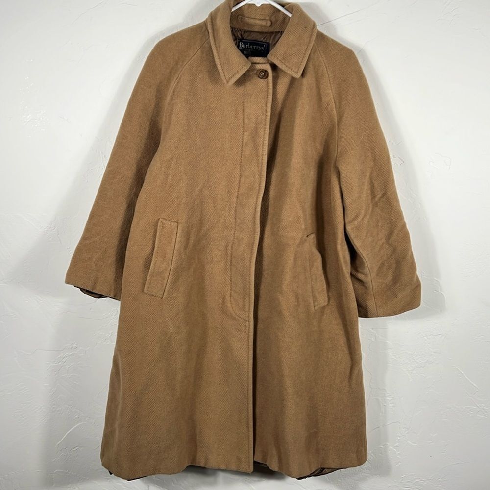 🔥True Vintage 80’s-90’s BURBERRYS’ Made Italy Wool Pea Coat Trench Jacket  Sz12